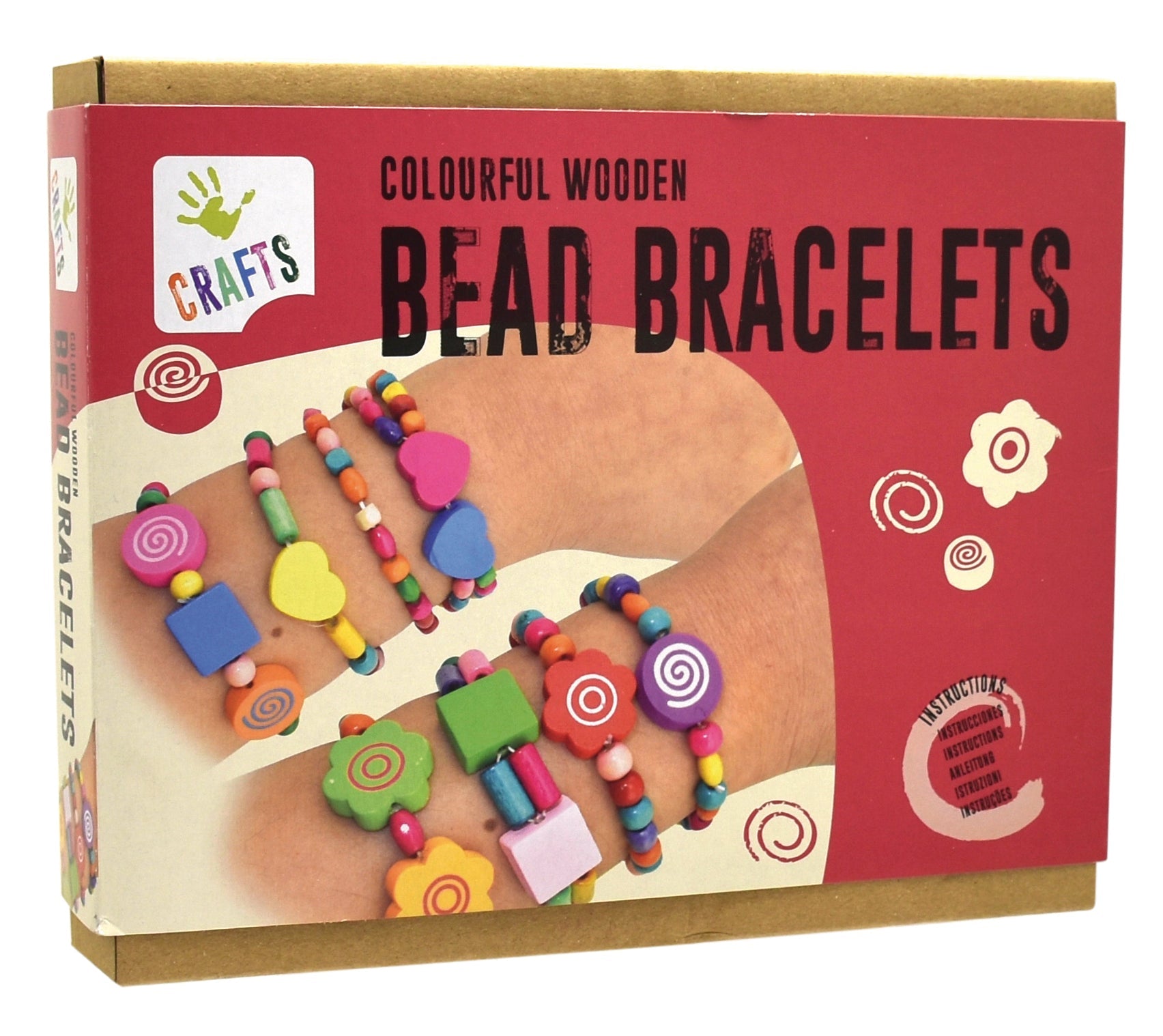 Colourful Wooden Bead Bracelets - Craft toy.