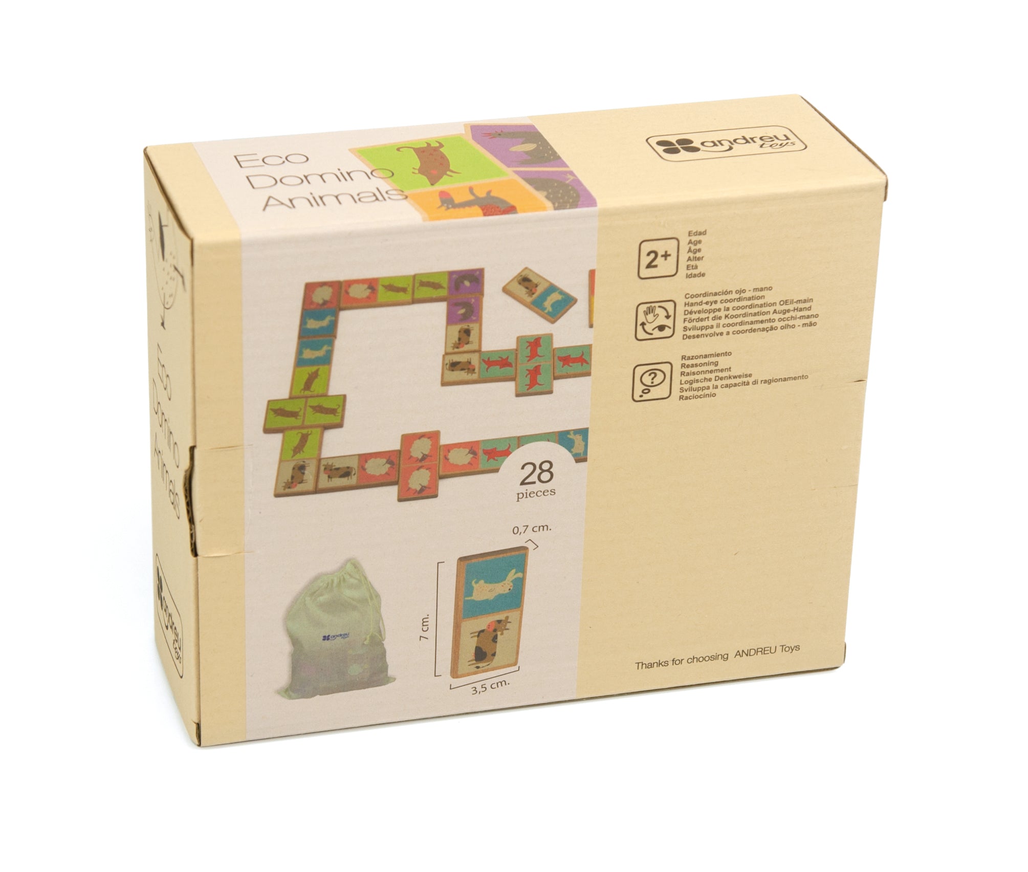 Domino Animals - Wooden toy.