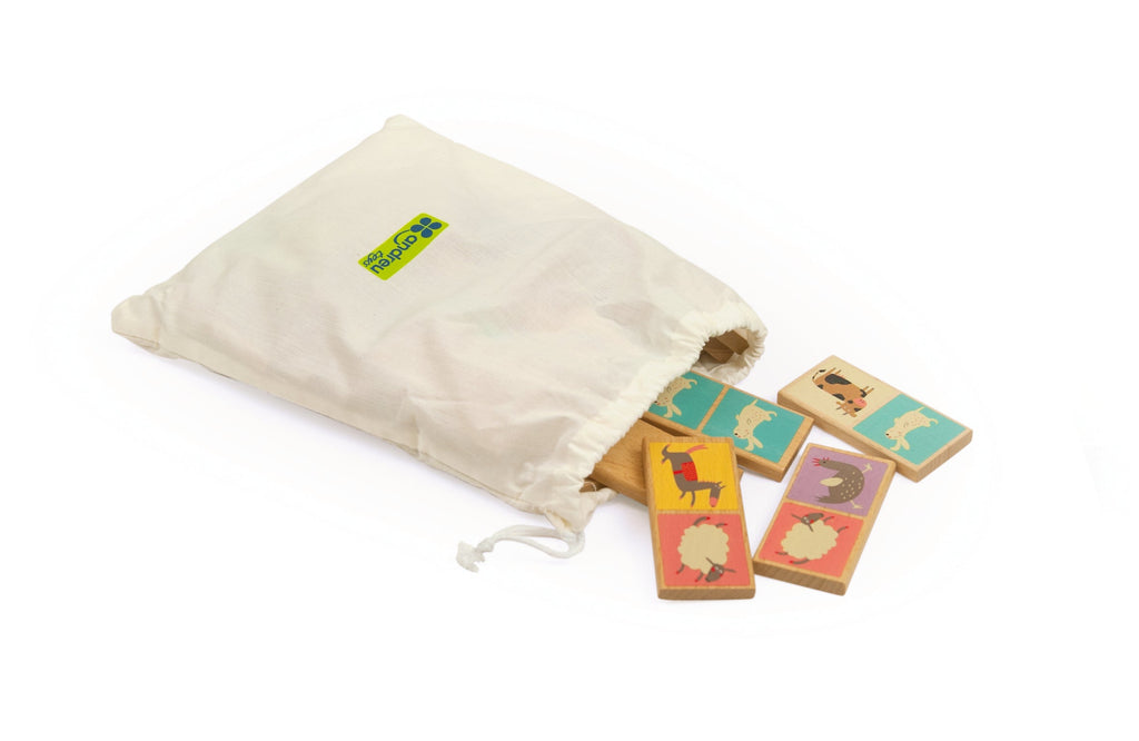 Domino Animals - Wooden toy.