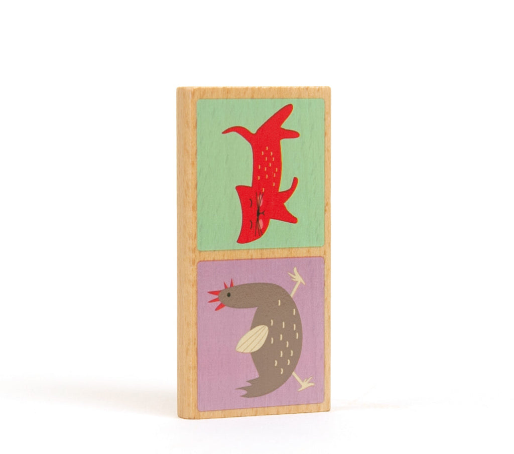 Domino Animals - Wooden toy.