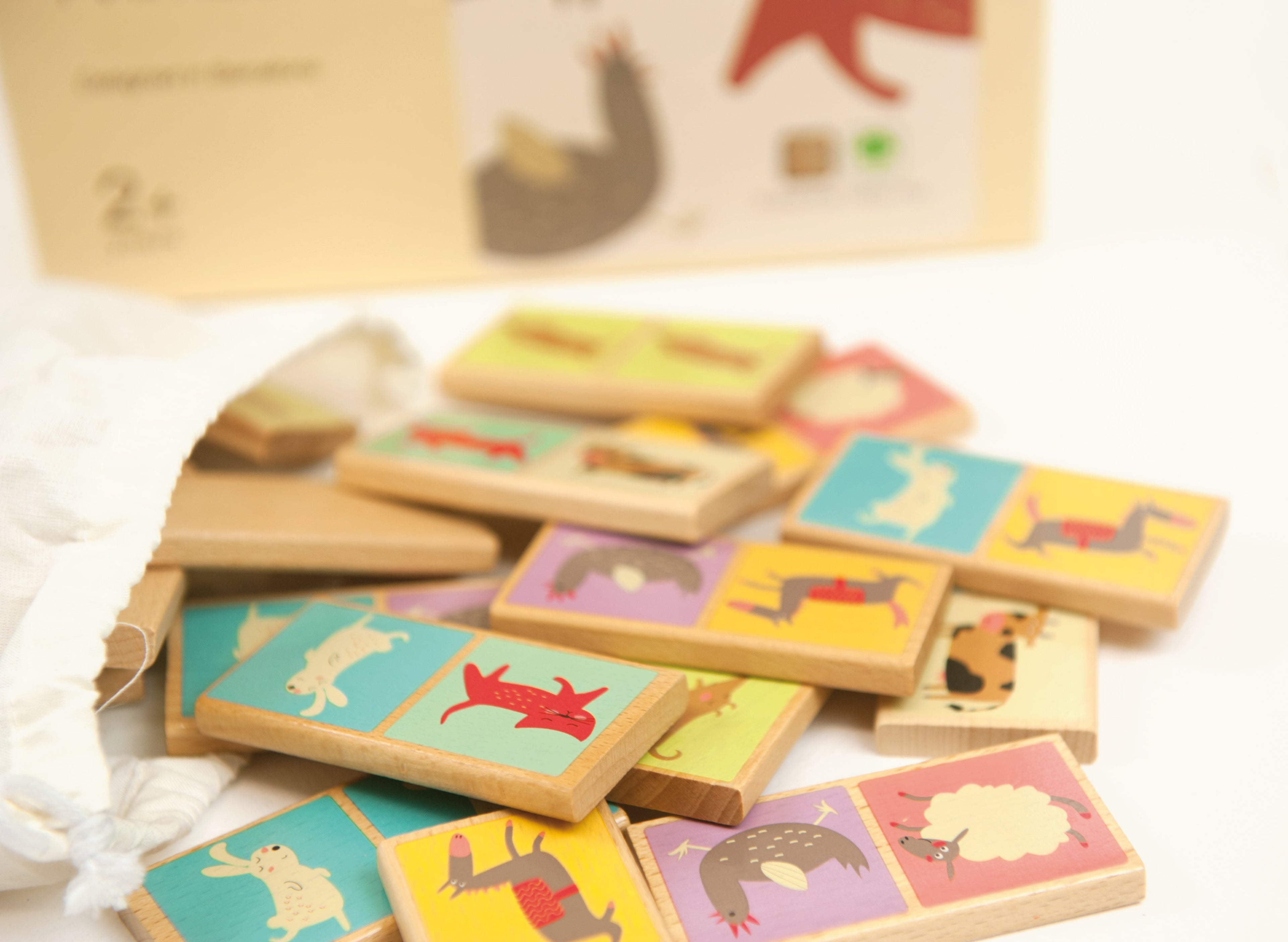 Domino Animals - Wooden toy.