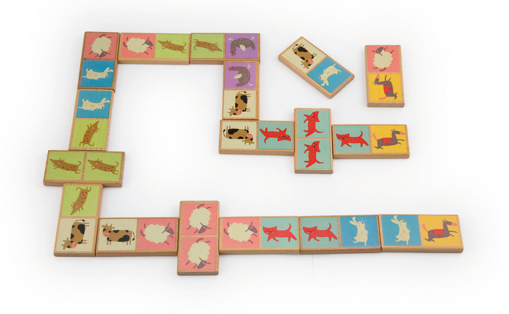 Domino Animals - Wooden toy.