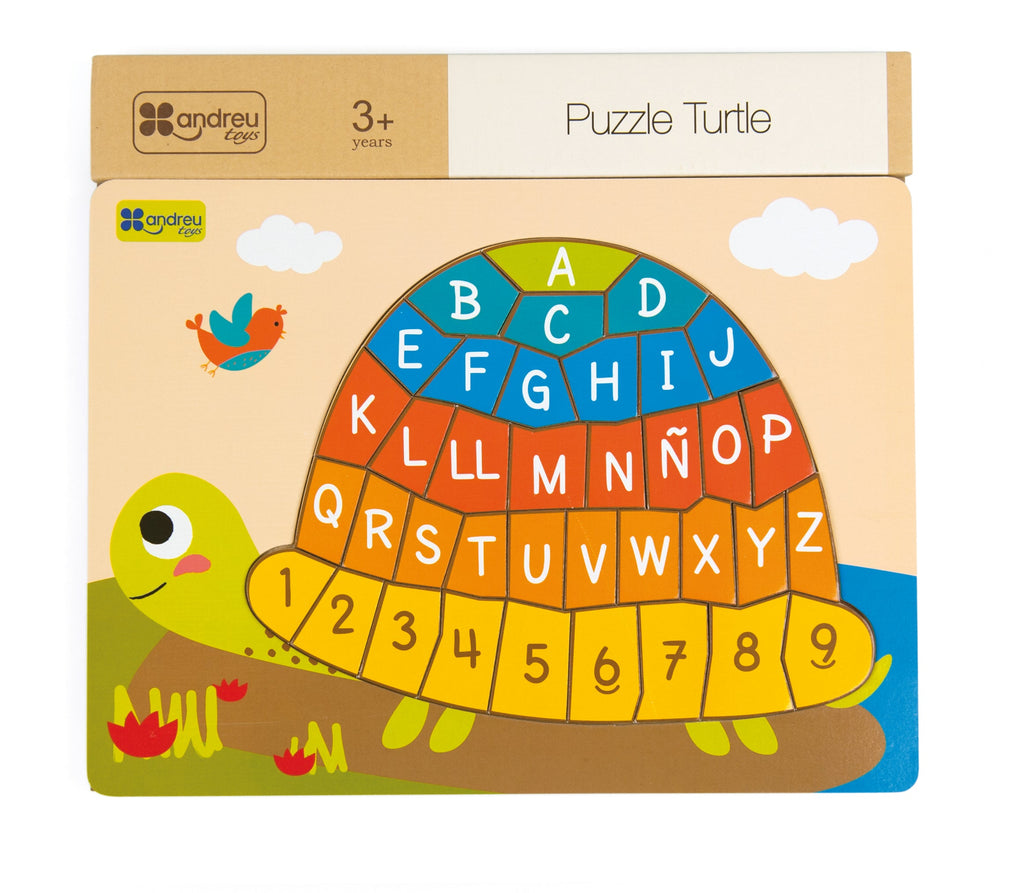 Wooden alphabet and number puzzle - Turtle