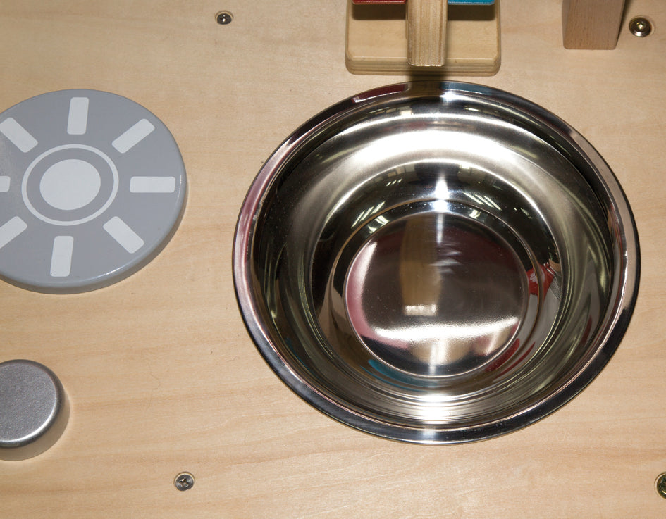 6 piece wooden play kitchen.