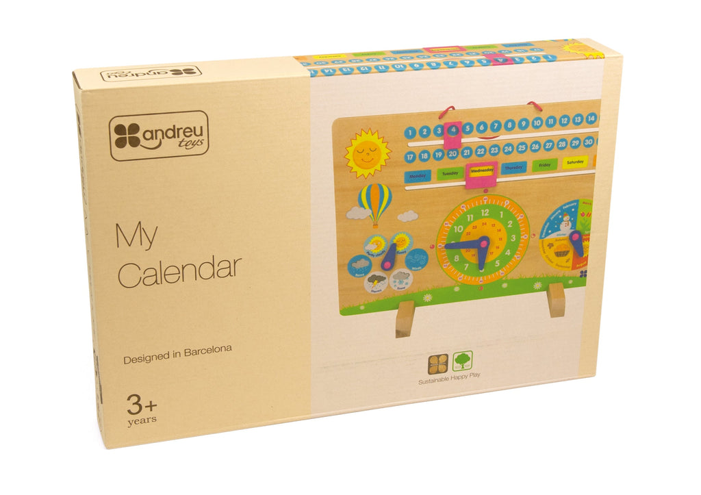 My first calendar wooden toy.