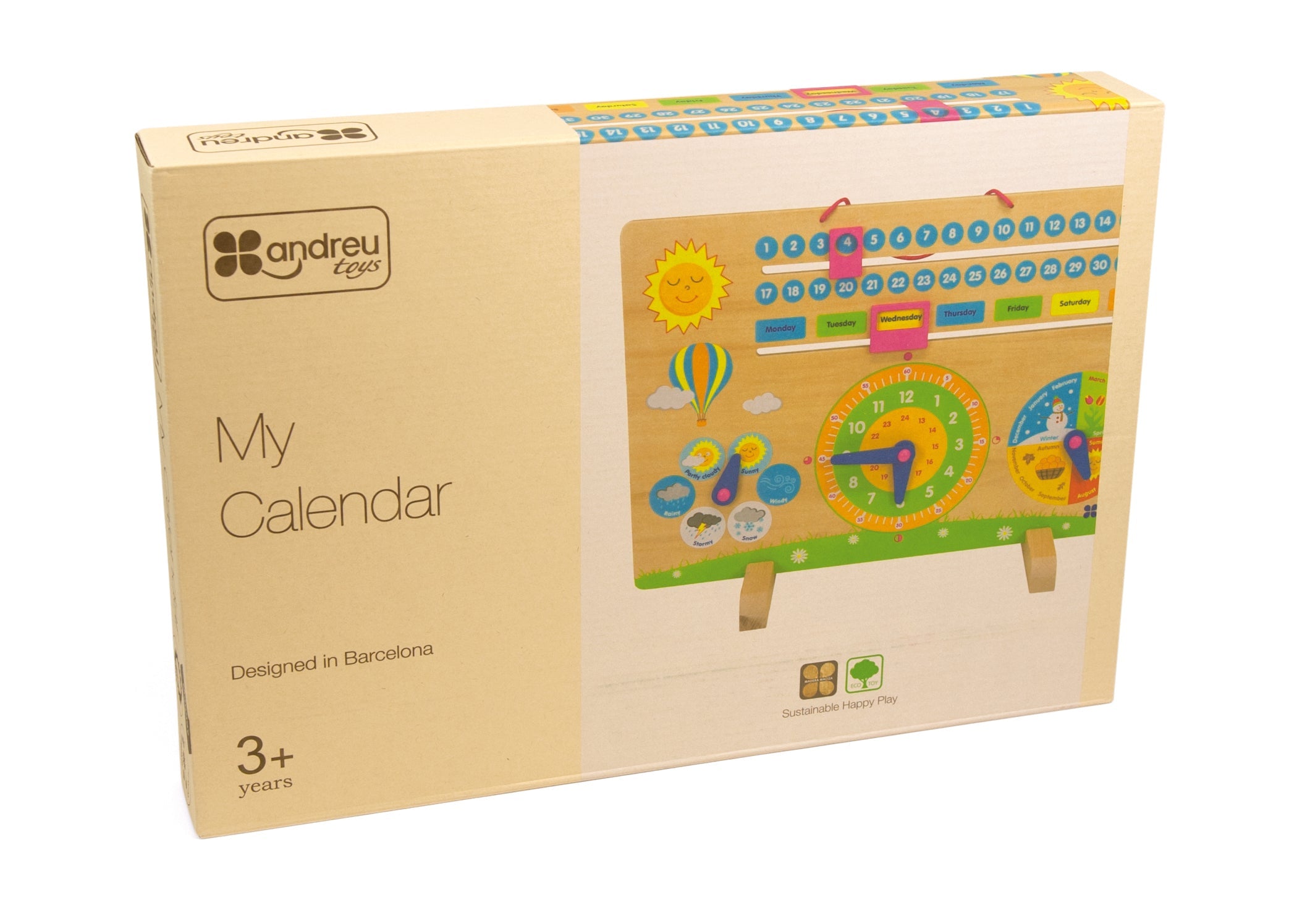 My first calendar wooden toy.