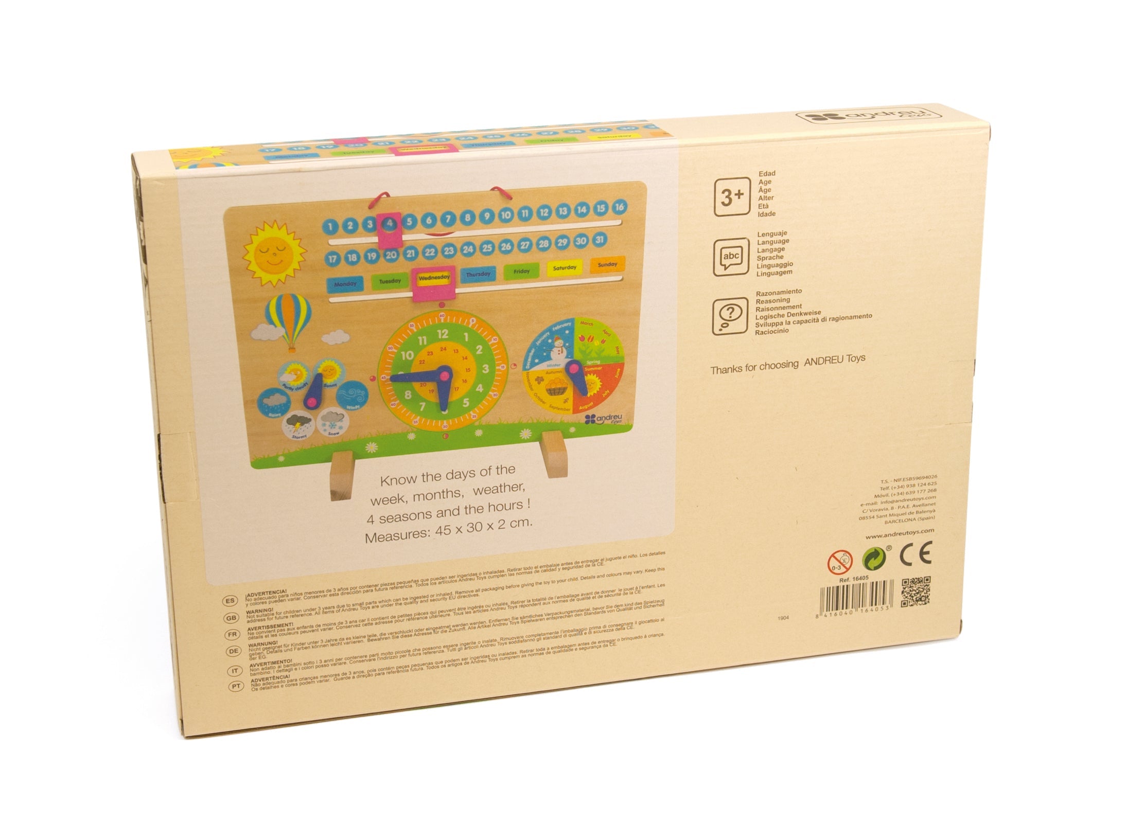 My first calendar wooden toy.