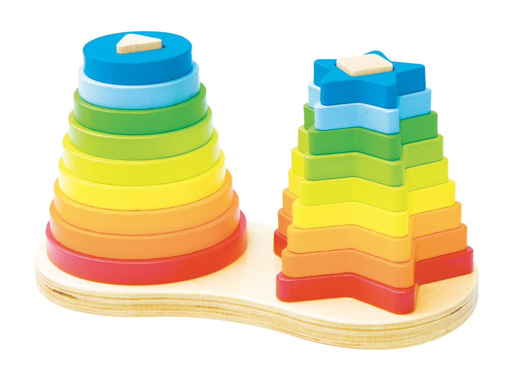 Rainbow Stackers - Wooden toy.