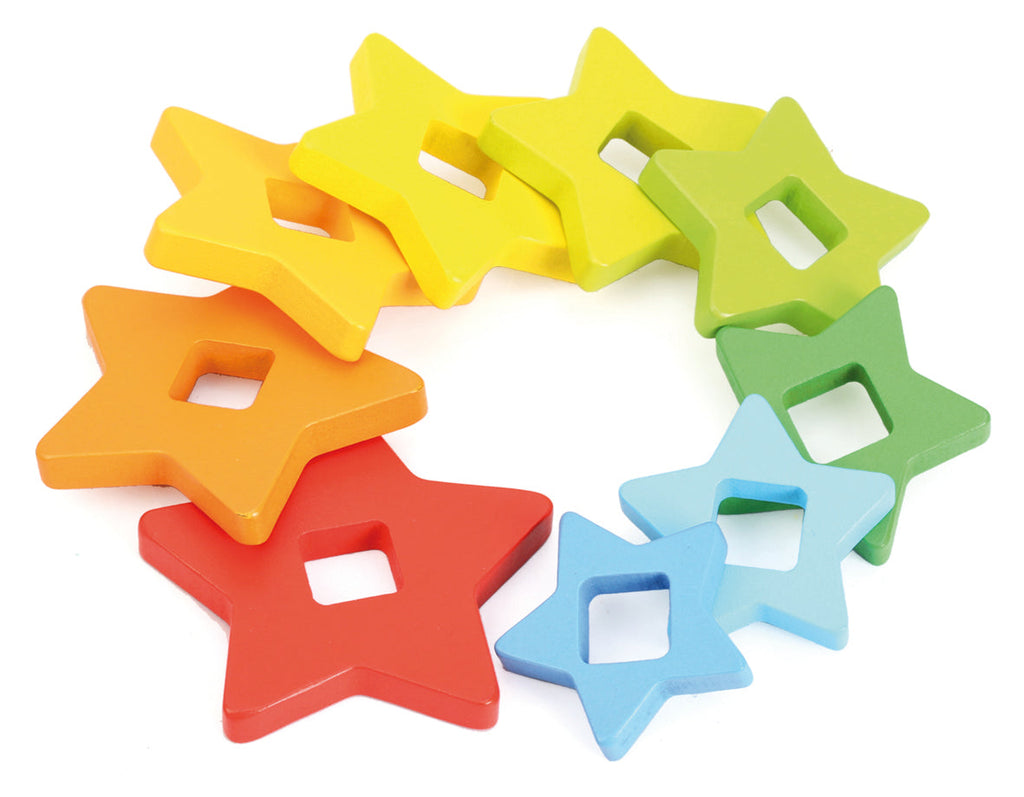 Rainbow Stackers - Wooden toy.