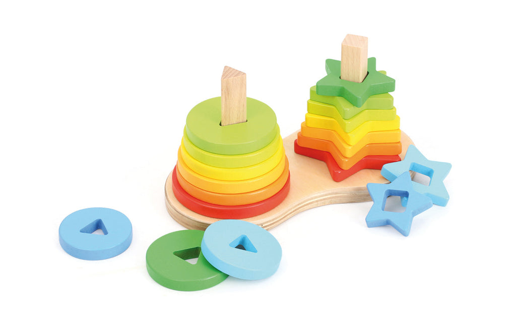 Rainbow Stackers - Wooden toy.