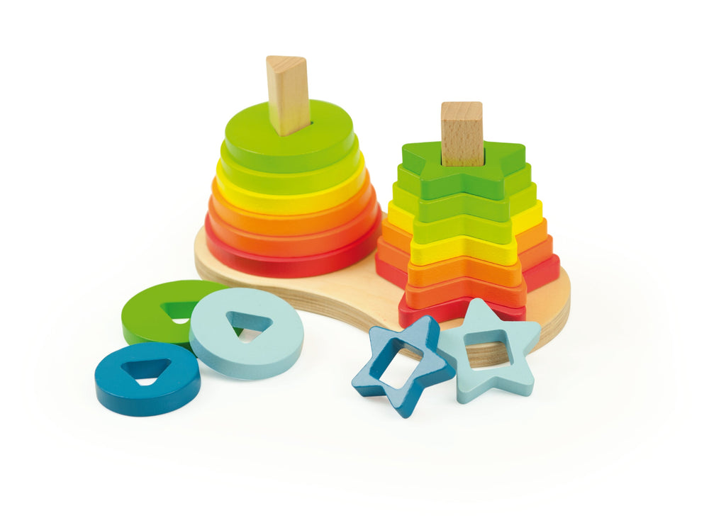 Rainbow Stackers - Wooden toy.