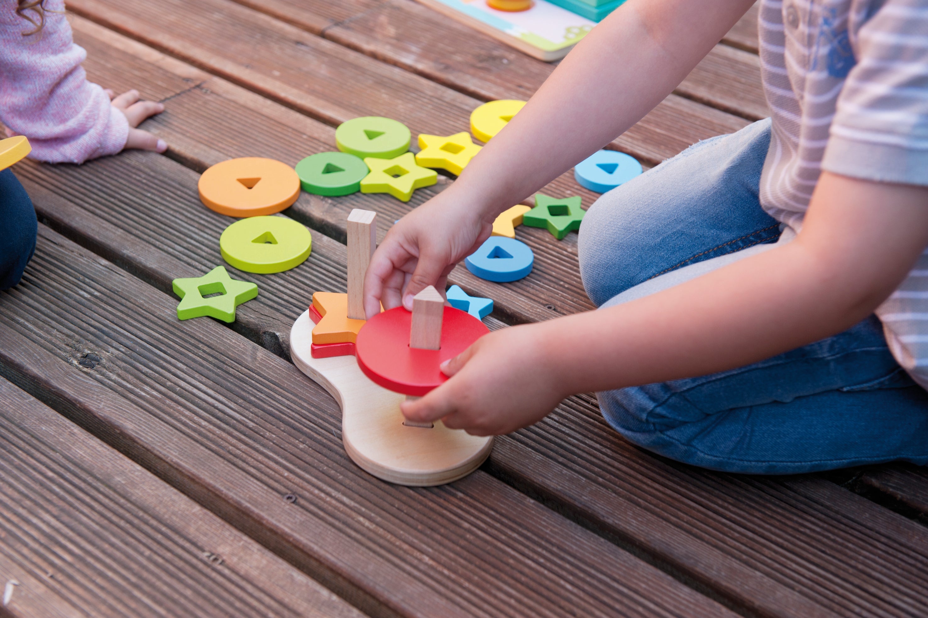 Rainbow Stackers - Wooden toy.