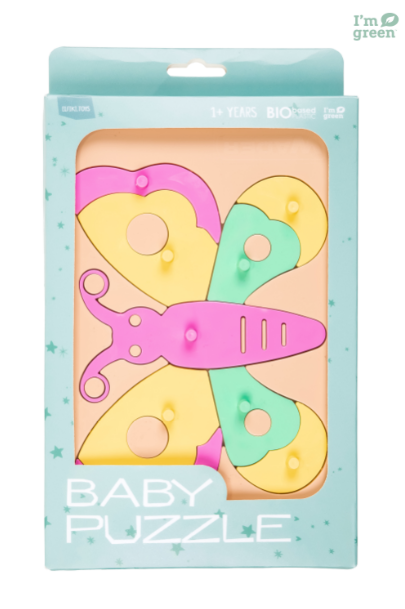 Bioplastic toys - Baby puzzle butterfly educational toy.
