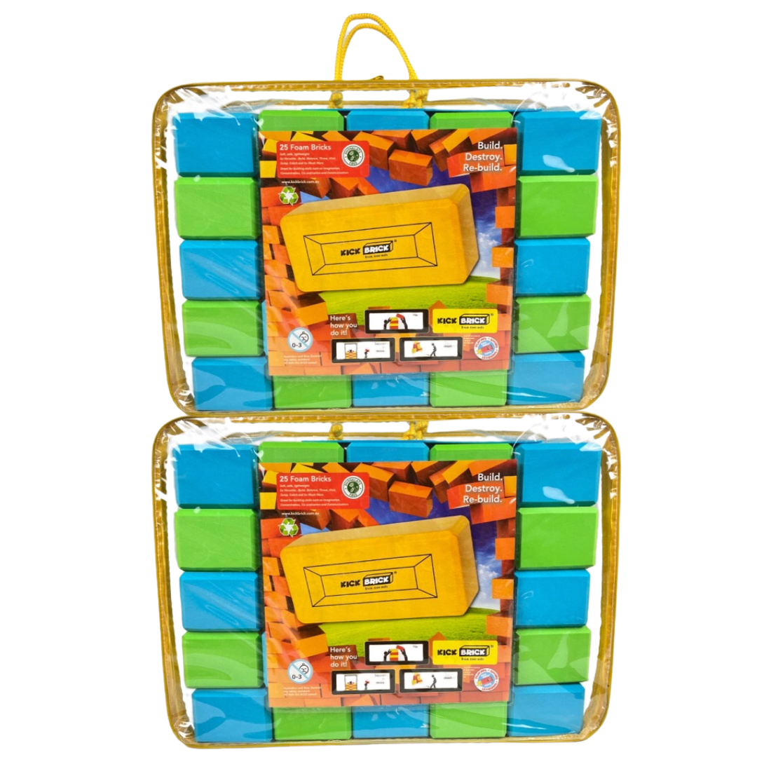 Blue/Green Double Pack - 50 Bricks