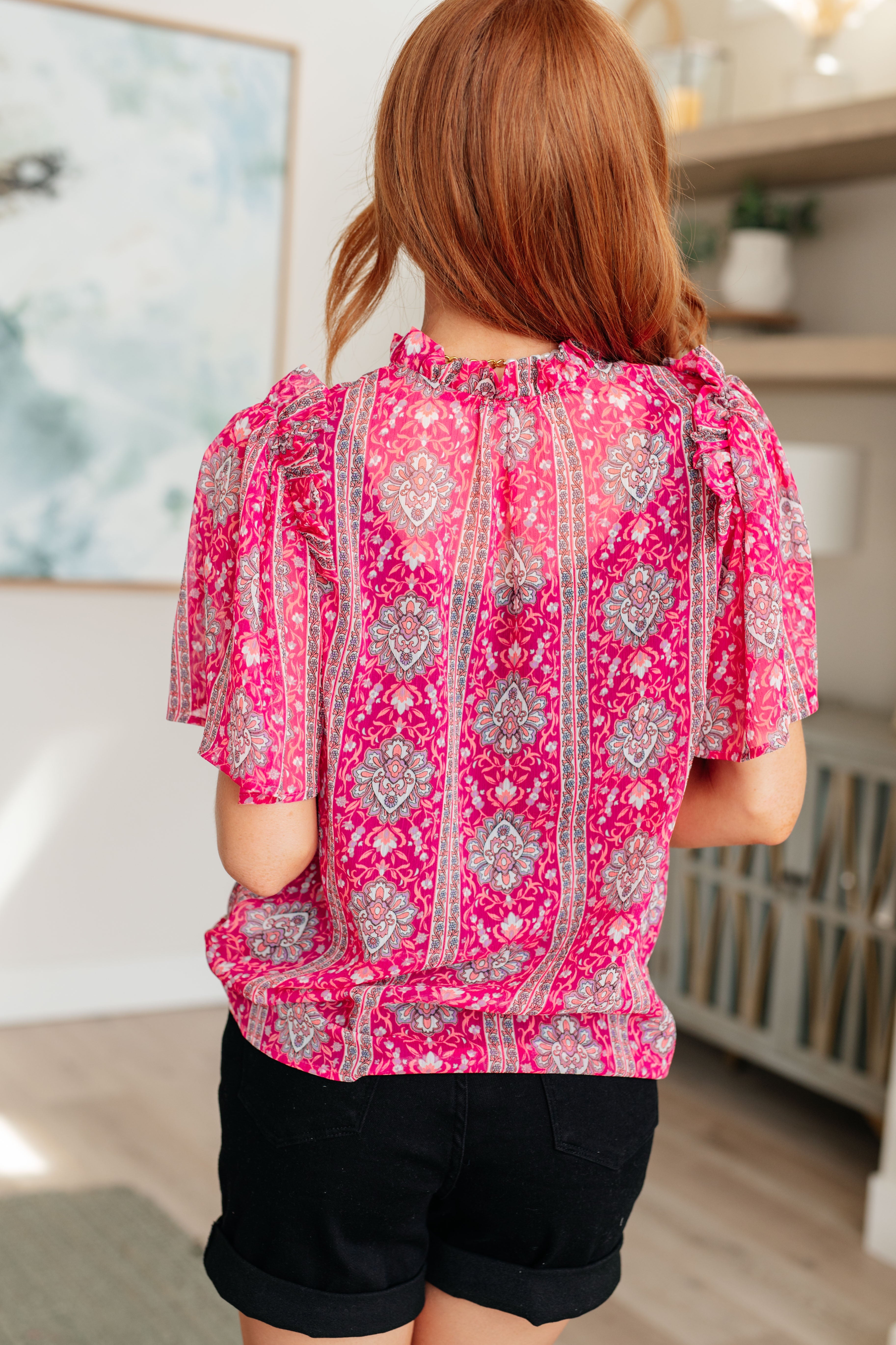 Boho Dreams V Neck Bell Sleeve Blouse