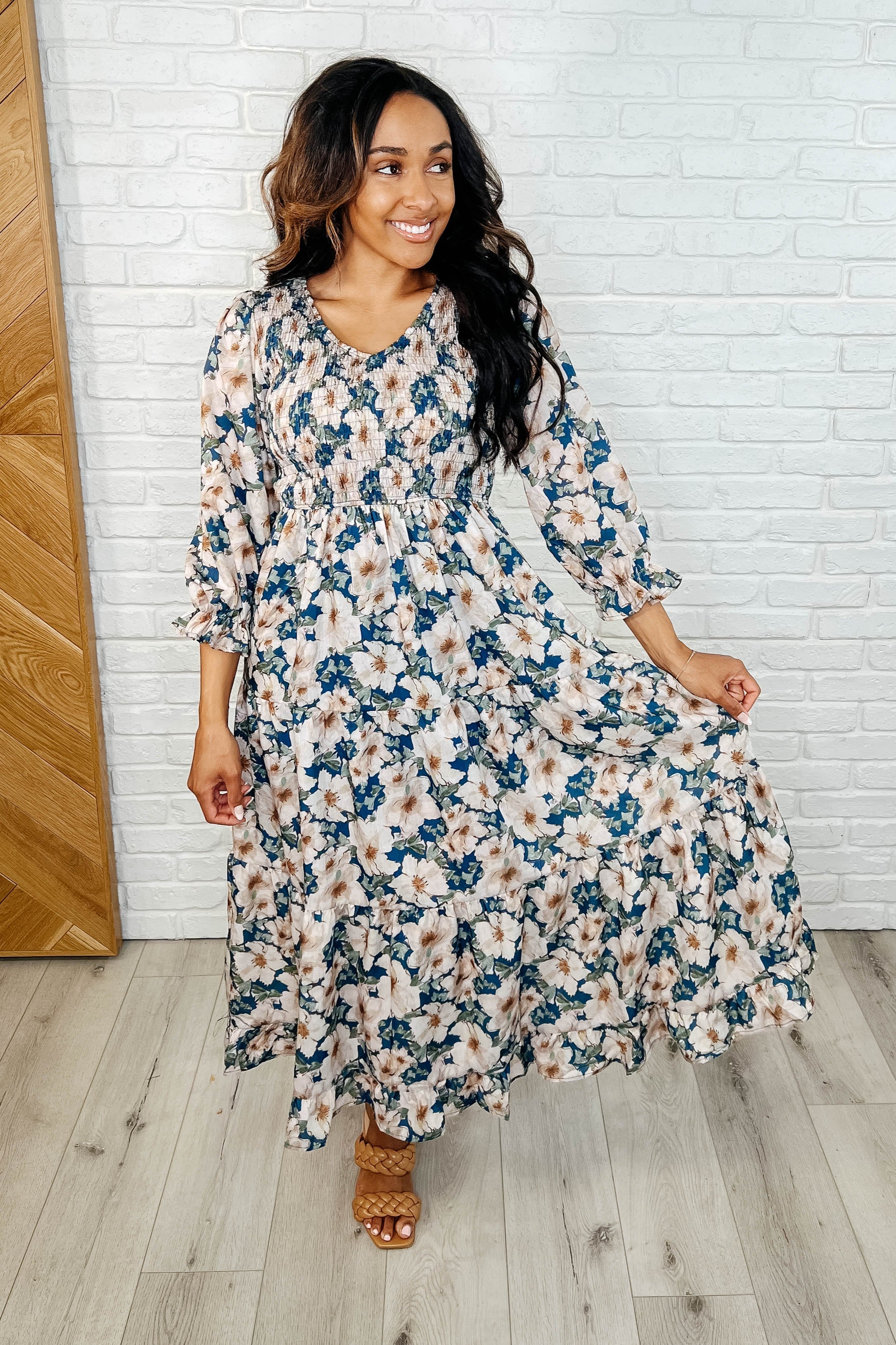 High Tea Ruffles and Romance V-Neck Dress