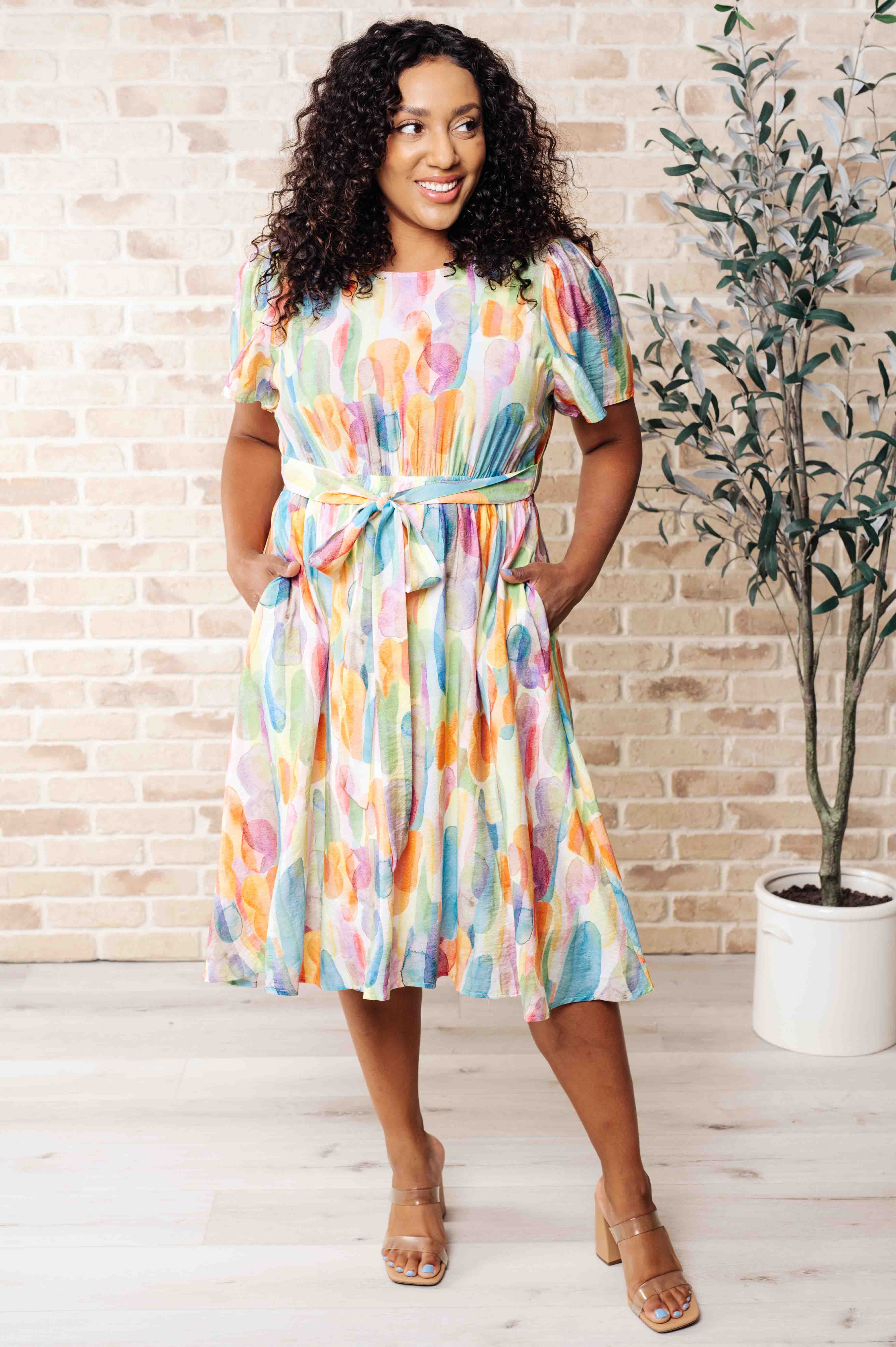 Spring Pastel Midi Dress