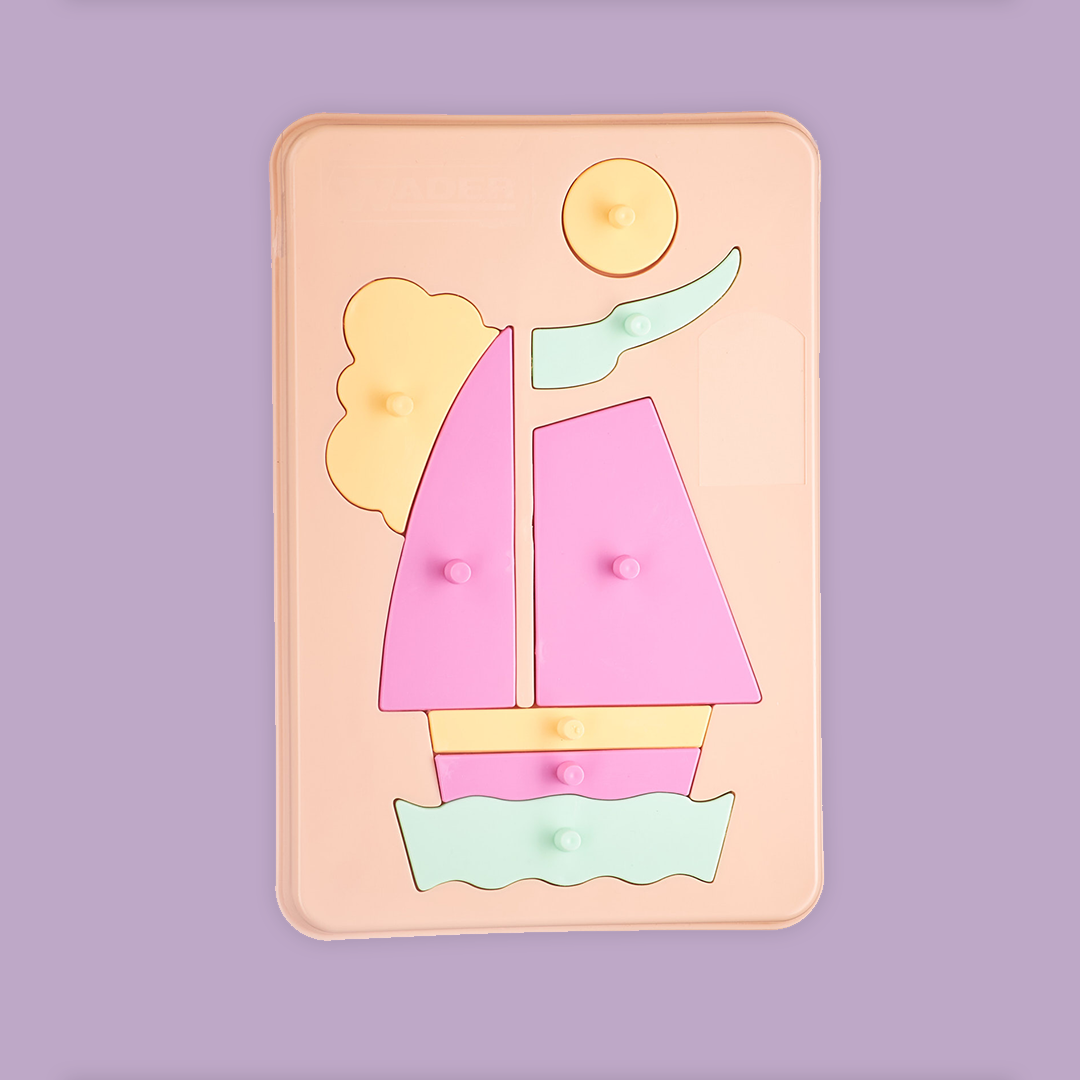 Bioplastic toys - Baby puzzle sail boat educational toy.