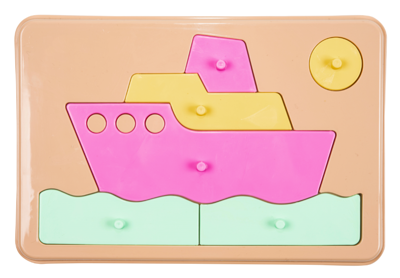 Bioplastic toys - Baby puzzle ship educational toy.