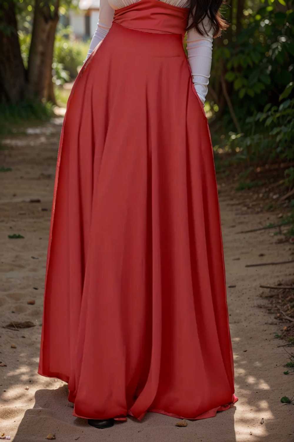 casual pleated pockets high waist loose maxi dress