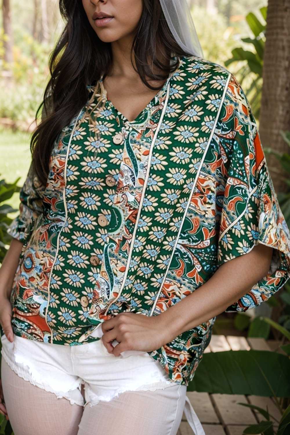 casual solid flowy loose tunic short sleeve v neck blouse