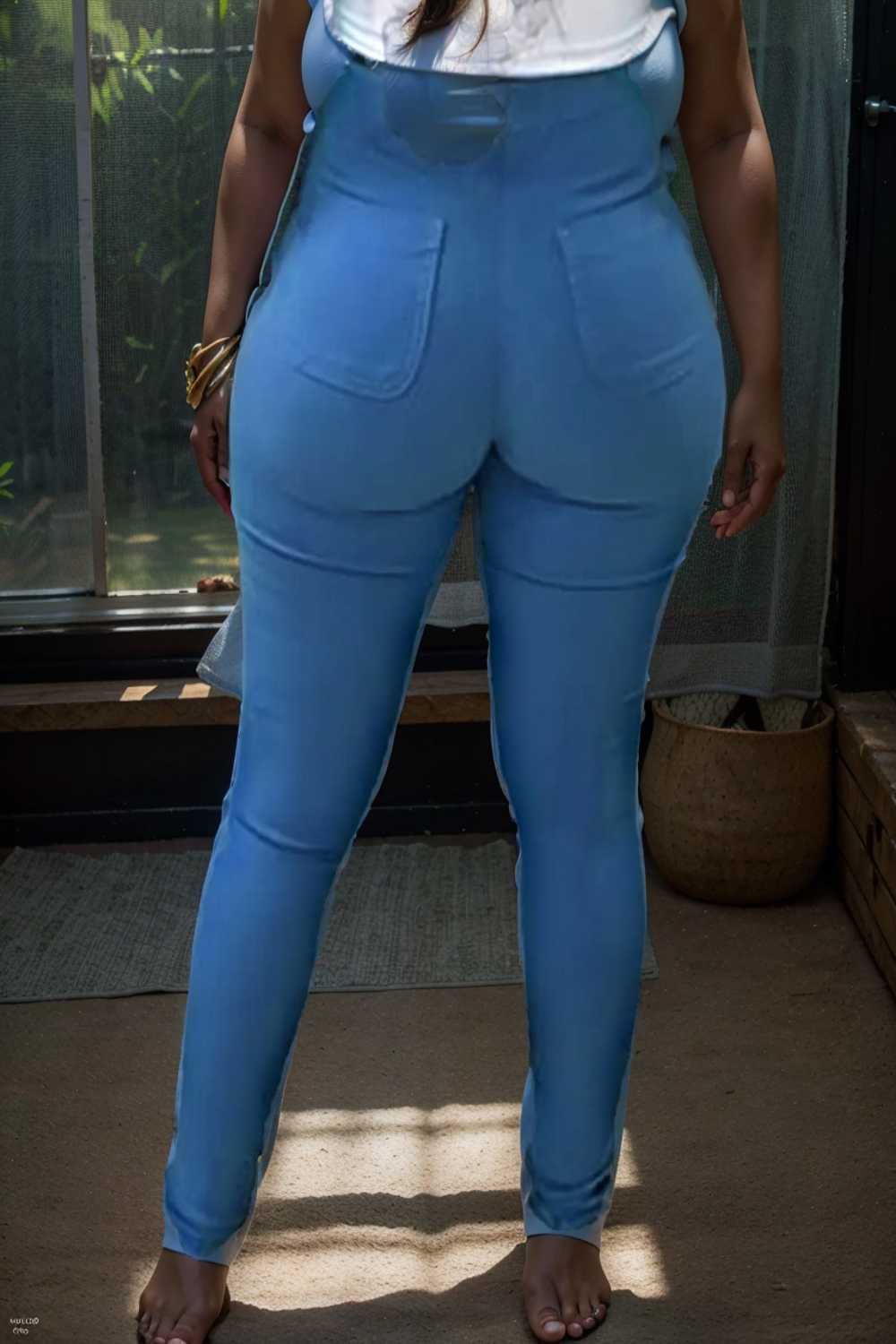 casual solid slim fit skinny pockets pants