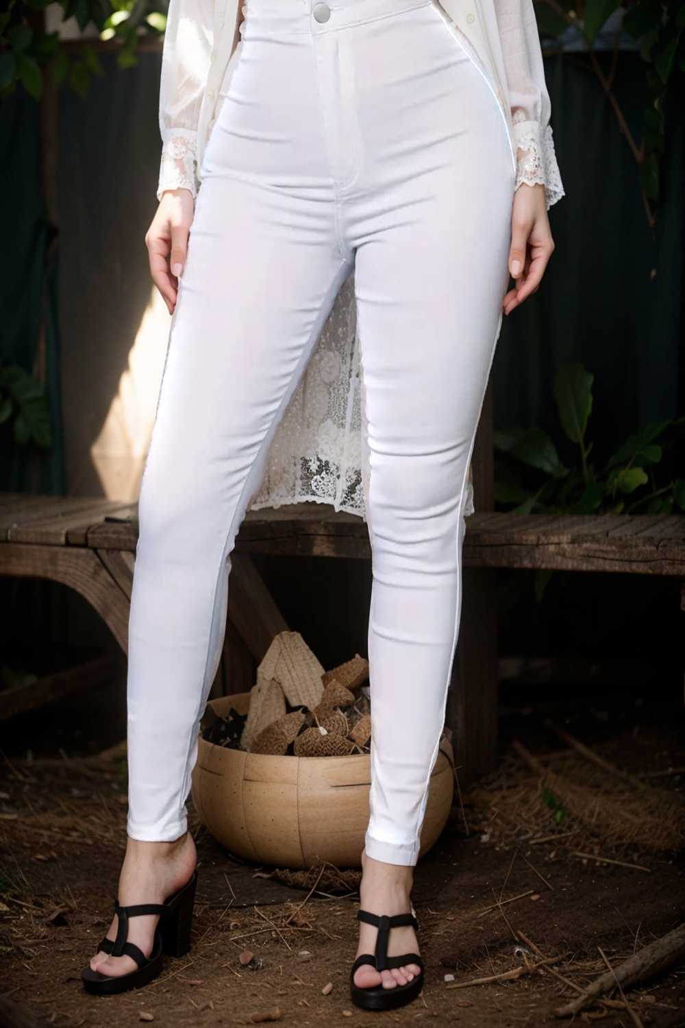 casual solid slim fit skinny pockets pants