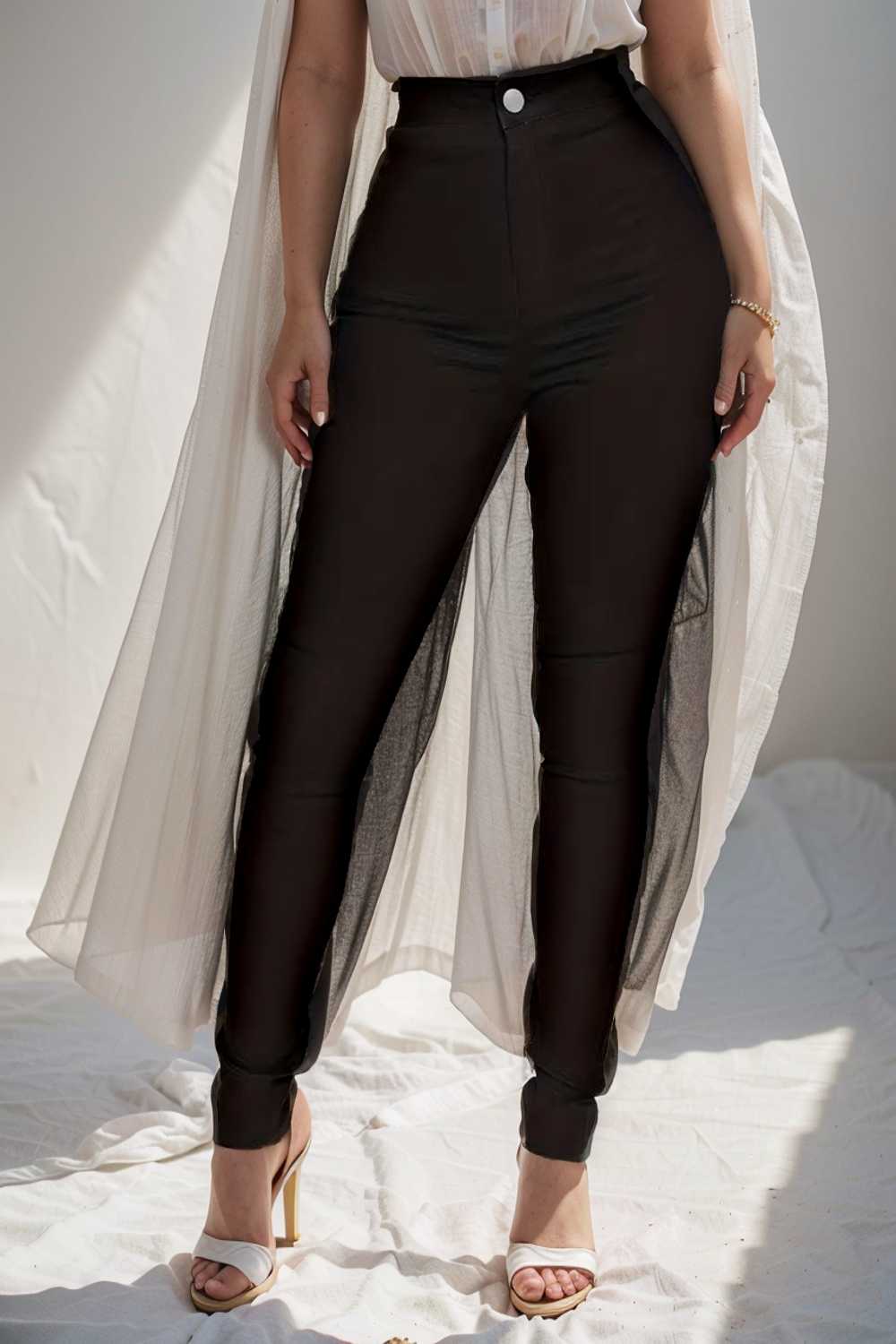 casual solid slim fit skinny pockets pants