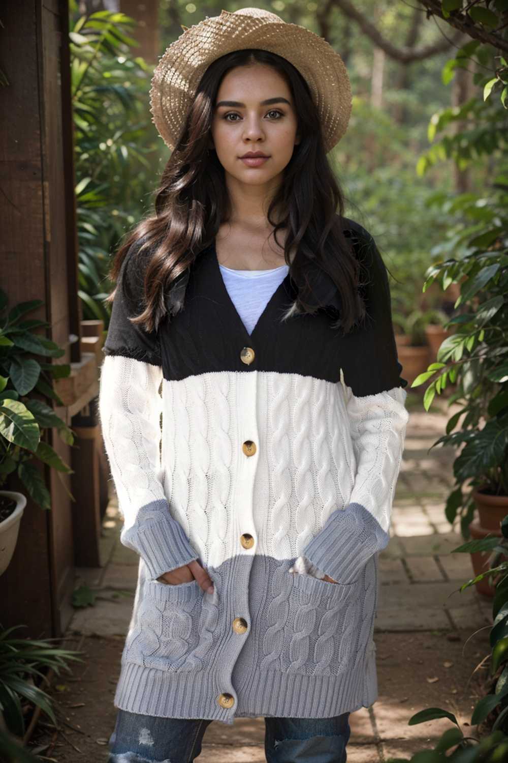 cozy cable knit button front long sleeve cardigan