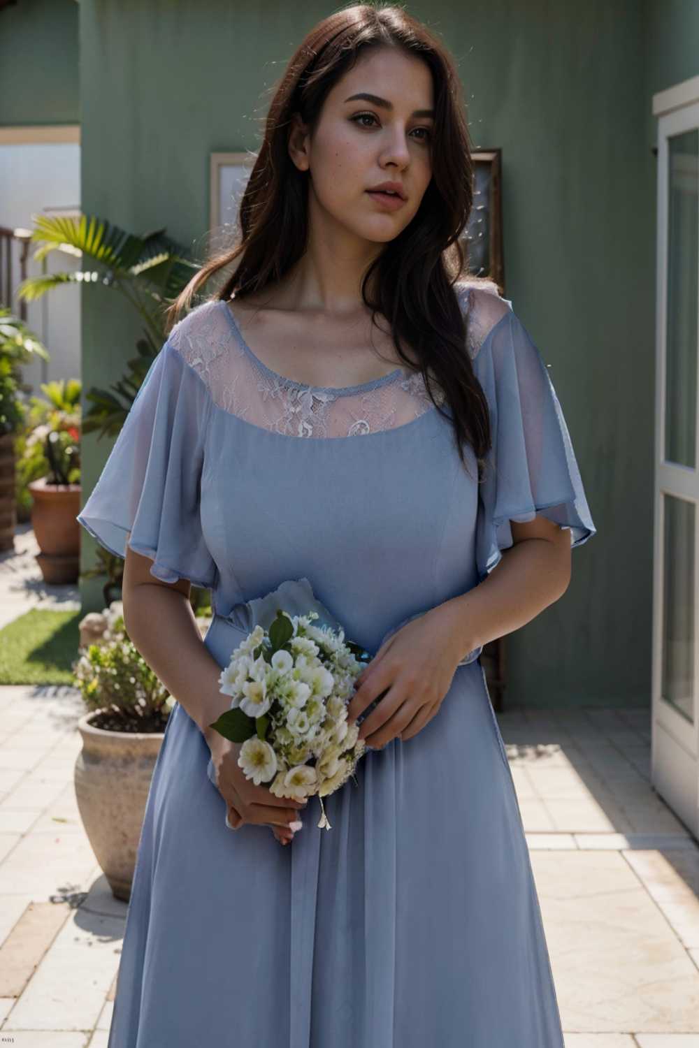 elegant boat neck a line midi dress for plus size women