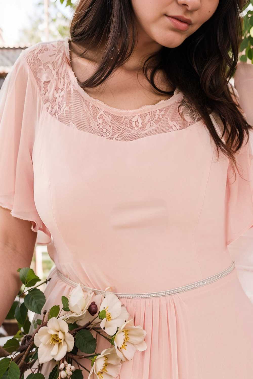 elegant boat neck a line midi dress for plus size women