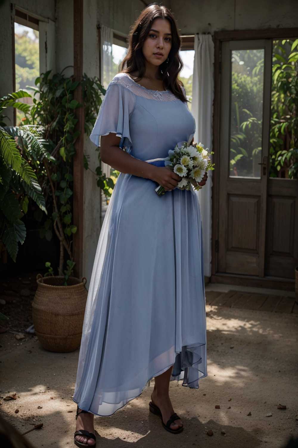 elegant boat neck a line midi dress for plus size women