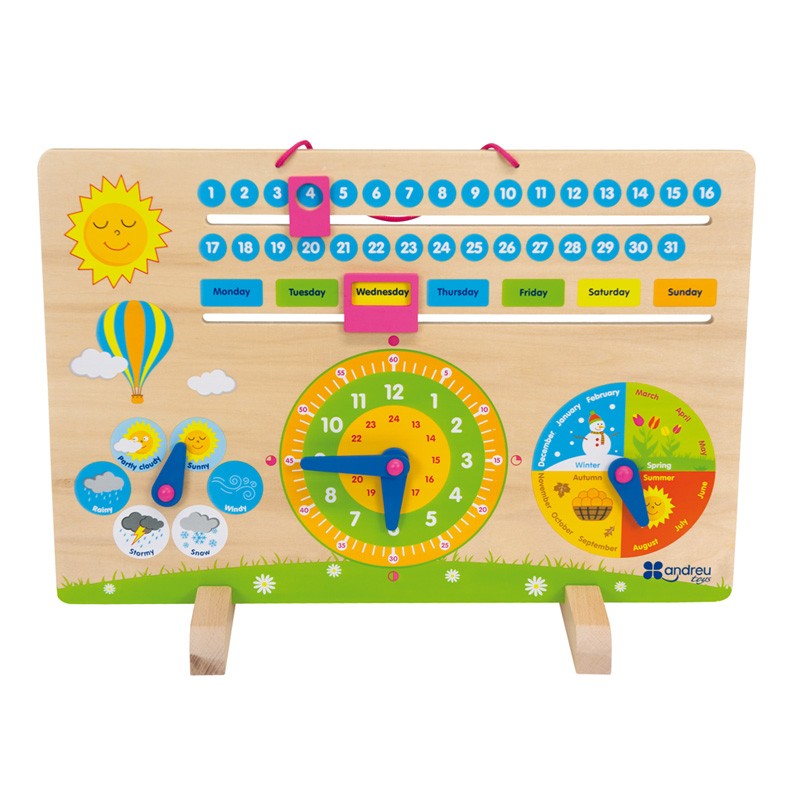 My first calendar wooden toy.