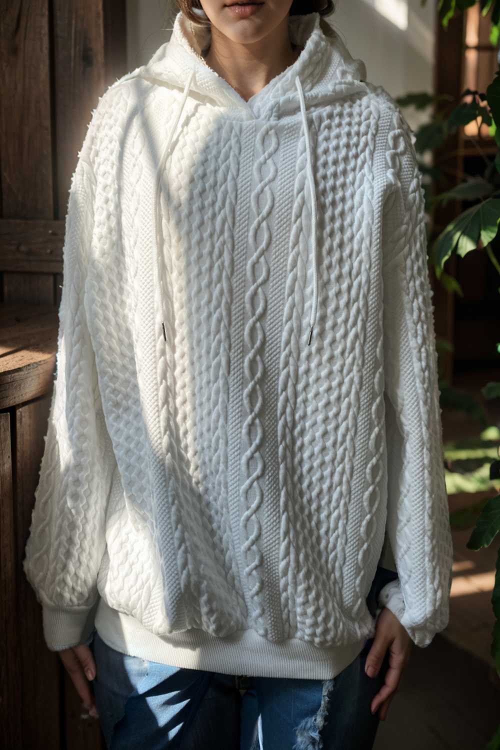 plus size casual hoodie women s plus solid ribbed long sleeve slight stretch hoodie drawstring sweatshirt