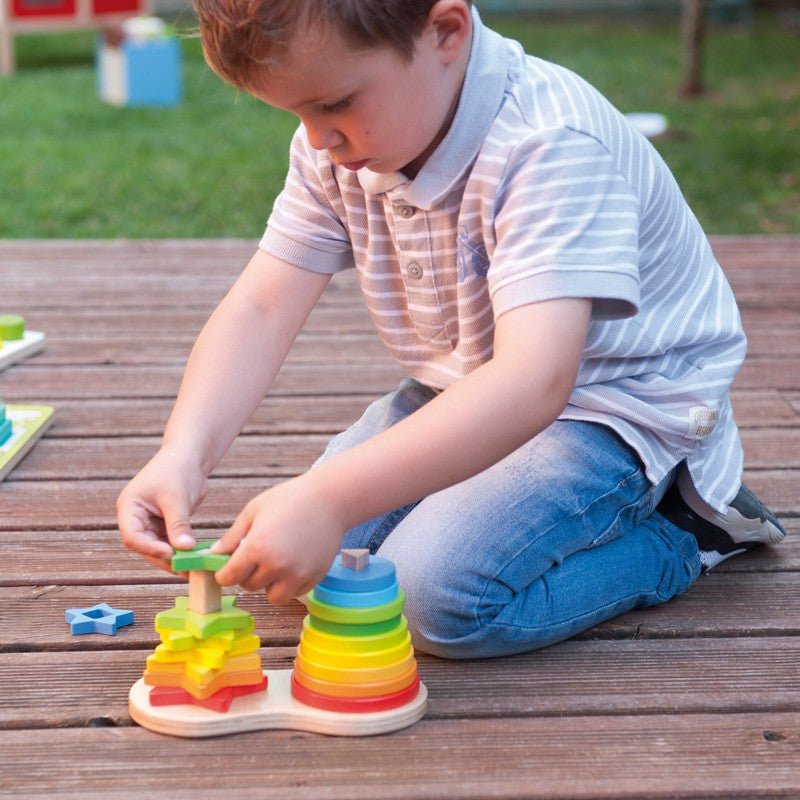 Rainbow Stackers - Wooden toy.