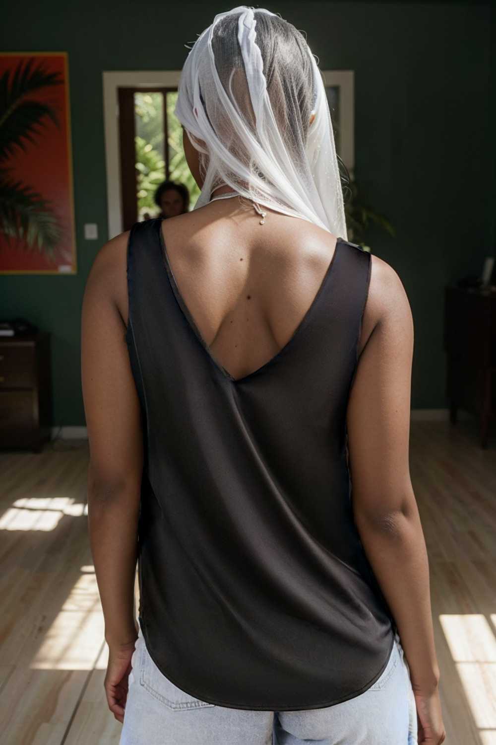 silk satin v neck casual sleeveless camisole tank top