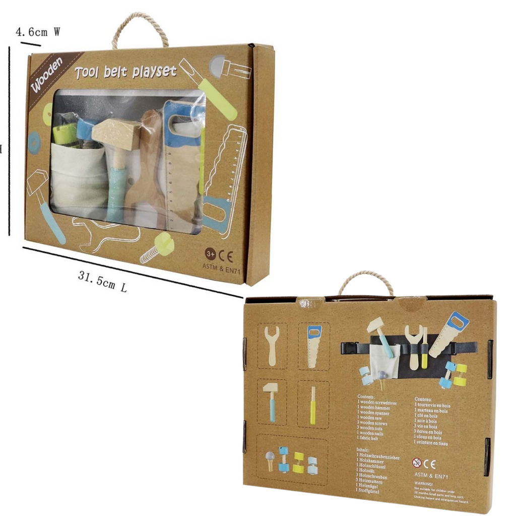 Wooden Tool Belt Playset